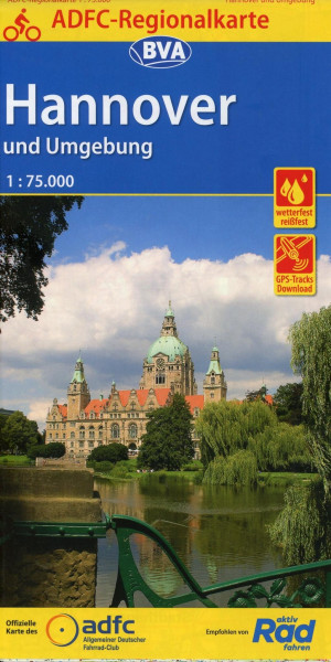 ADFC-Regionalkarte Hannover und Umgebung, 1:75.000