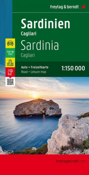 Sardinien . Cagliari, Top 10 Tips, Autokarte 1:150.000 LZ bis 2022