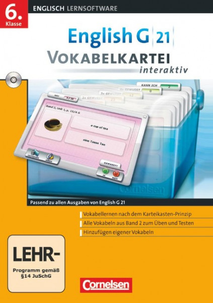 English Coach G 21. Ausgaben A, B und D 2. Vokabelkartei interaktiv