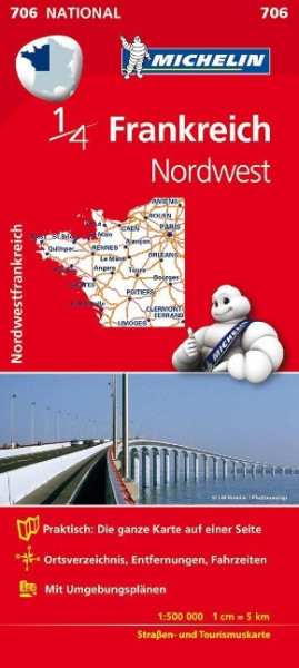 Michelin Nordwestfrankreich 1 : 500 000