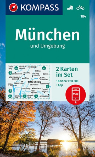 KOMPASS Wanderkarte 184 München und Umgebung