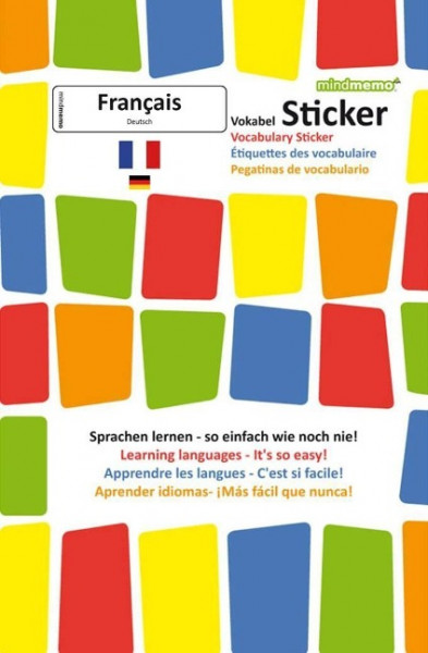 mindmemo Vokabel Sticker - Grundwortschatz Französisch / Deutsch - 280 Vokabel Aufkleber - Zusammenfassung