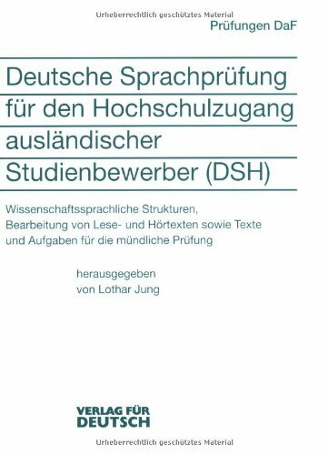 Deutsche Sprachprüfung für den Hochschulzugang ausländischer Studienbewerber (DSH), Textbuch