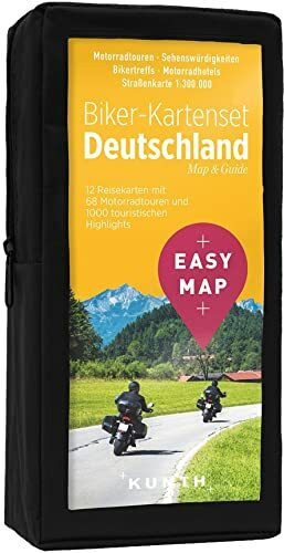 KUNTH EASY MAP Biker-Kartenset Deutschland 1:300.000: 12 Motorradkarten 1:300.000