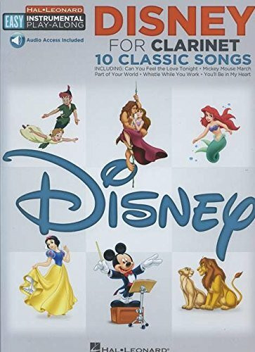 Disney - 10 Classic Songs: Clarinet Easy Instrumental Play-Along Book with Online Audio Tracks