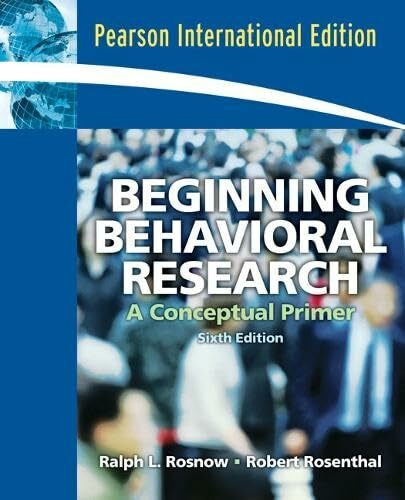 Beginning Behavioral Research: A Conceptual Primer: International Edition