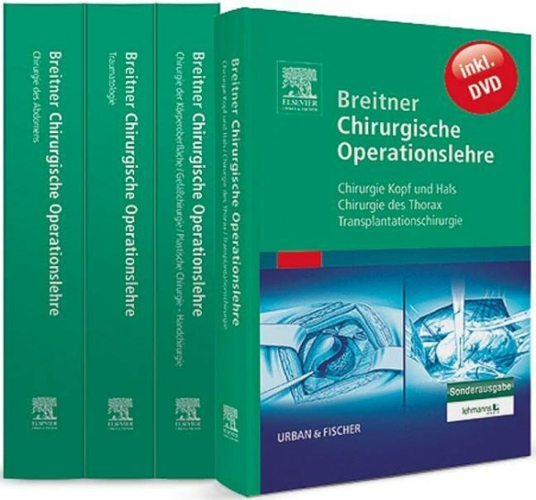 Breitner Chirurgische Operationslehre: Der Klassiker kompakt – zusammengefasst in vier Bänden – inklusive einer DVD