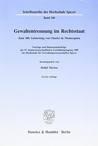 Gewaltentrennung im Rechtsstaat
