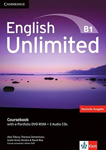 English Unlimited B1 Pre-intermediate: Coursebook with e-Portfolio DVD-ROM + 3 Audio-CDs