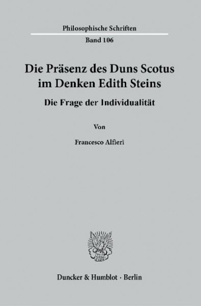 Die Präsenz des Duns Scotus im Denken Edith Steins