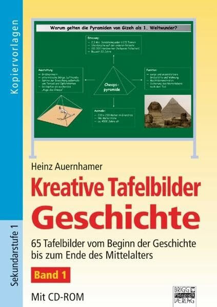 Kreative Tafelbilder Geschichte: Band 1 - 65 Tafelbilder vom Beginn der Geschichte bis zum Ende des Mittelalters: Kopiervorlagen mit CD-ROM