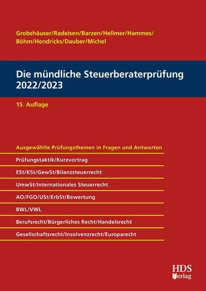 Die mündliche Steuerberaterprüfung 2022/2023