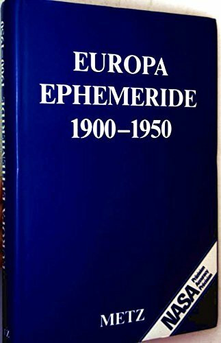 Europa Ephemeride 1900 - 1950 1910 - 2010