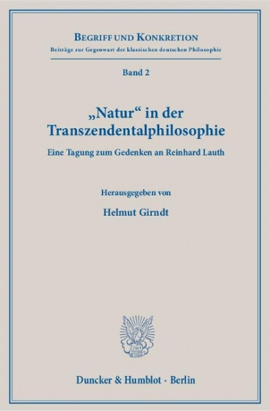 »Natur« in der Transzendentalphilosophie.