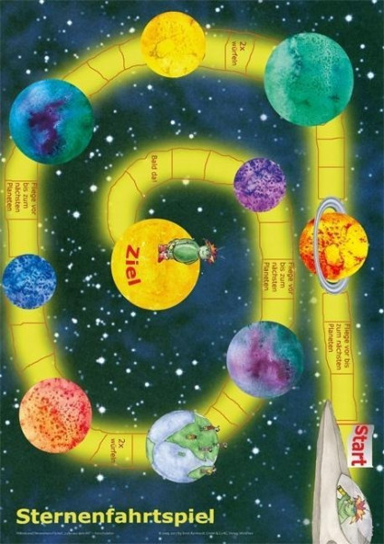 Sternenfahrtspiel. Poster. 5er Pack