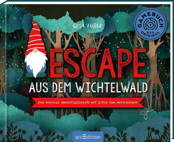 Escape aus dem Wichtelwald: Eine knifflige Adventsgeschichte mit Seiten zum Aufschneiden | Adventskalender mit vielen Rätseln für die ganze Familie! (Escape Room)