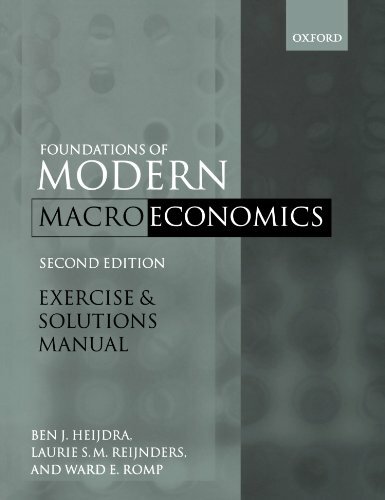 Exercise and Solutions Manual to Accompany Foundations of Modern Macroeconomics, Second Edition Exercise and Solutions Manual to Accompany Foundations of Modern Macroeconomics, Second Edition
