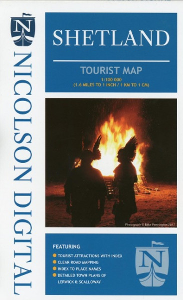 Touristische Karte Shetland 1:100 000