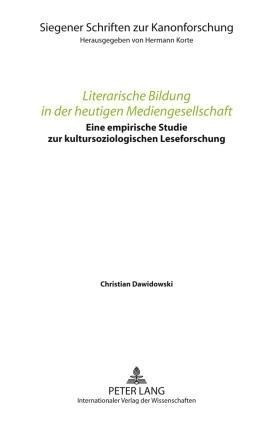 Literarische Bildung in der heutigen Mediengesellschaft