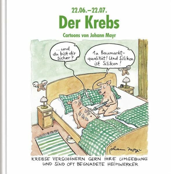 Der Krebs: Witziges Cartoon-Geschenkbuch. Lustige Satierkreiszeichen.