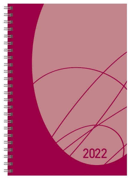 Buchkalender Wochentimer Flexi Colourlux berry 2022