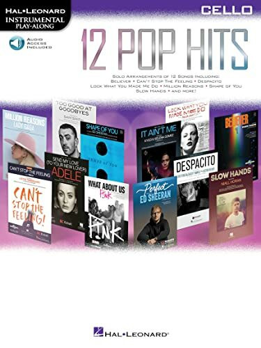 12 Pop Hits: Cello (Hal Leonard Instrumental Play-along)