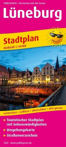 Lüneburg. Stadtplan 1:14 000