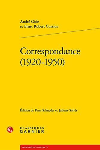 Correspondance (1920-1950) (Bibliotheque Gidienne) Correspondance (1920-1950) (Bibliotheque Gidienne)