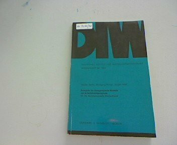 Entwürfe für disaggregierte Modelle zur Arbeitsmarktprognose für die Bundesrepublik Deutschland. (Deutsches Institut für Wirtschaftsforschung. Sonderhefte, Band 90)