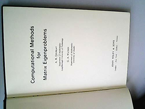 Computational Methods for Matrix Eigenproblems