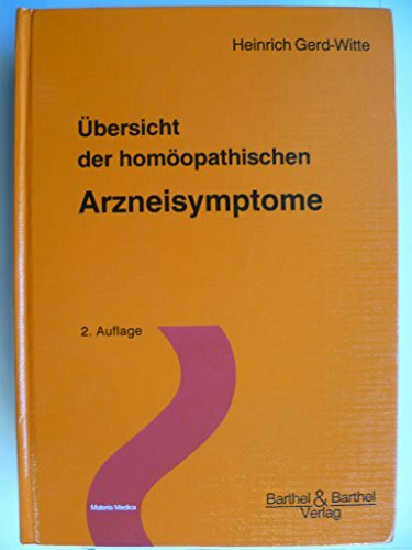 Übersicht der homöopathischen Arzneimittel