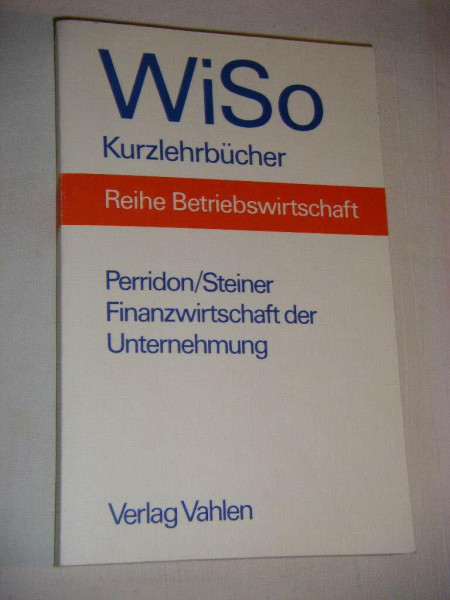 Finanzwirtschaft der Unternehmung.