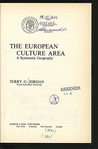 European Culture Area: A Systematic Geography