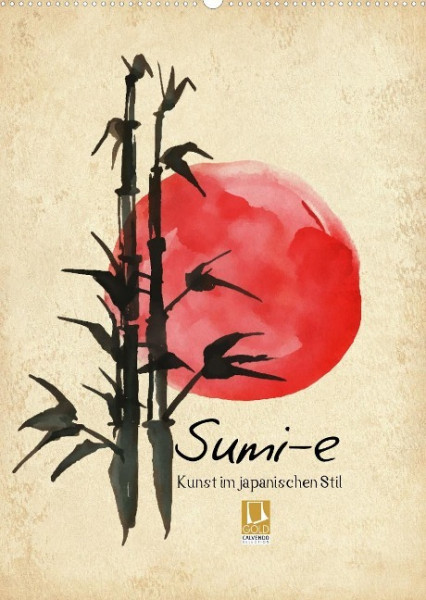 Sumi-e Kunst im japanischen Stil (Wandkalender 2023 DIN A2 hoch)