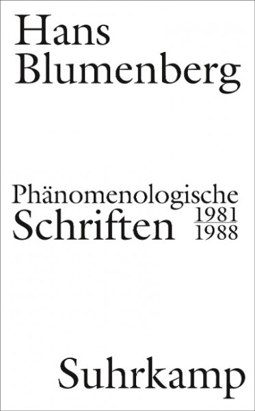 Phänomenologische Schriften