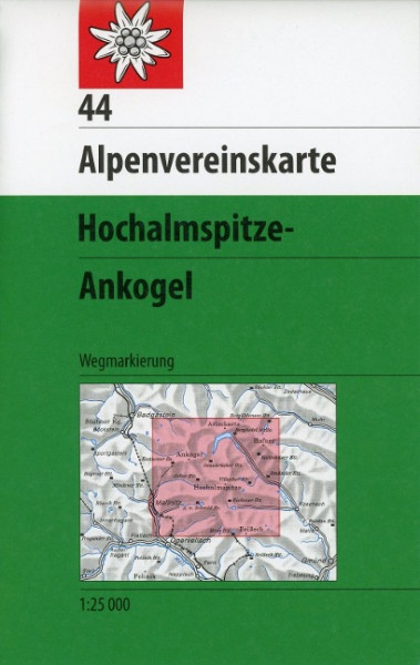 DAV Alpenvereinskarte 44 Ankogel - Hochalmspitze 1 : 25 000 Wegmarkierung