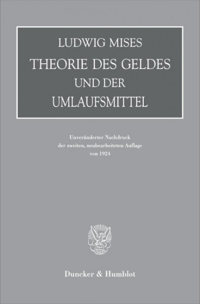 Theorie des Geldes und der Umlaufsmittel