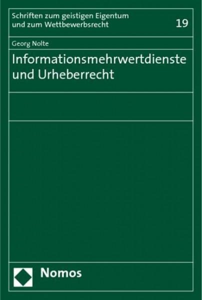 Informationsmehrwertdienste und Urheberrecht