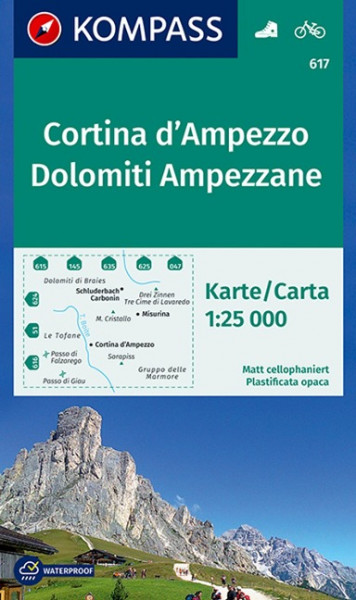 KOMPASS Wanderkarte 617 Cortina d'Ampezzo, Dolomiti Ampezzane