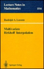 Multivariate Birkhoff Interpolation (Lecture Notes in Mathematics)