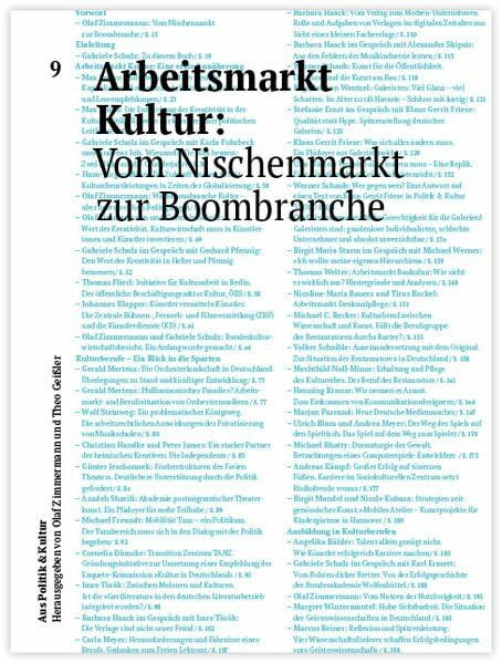 Arbeitsmarkt Kultur: Vom Nischenmarkt zur Boombranche (Aus Politik & Kultur / Zeitung des Deutschen Kulturrates)