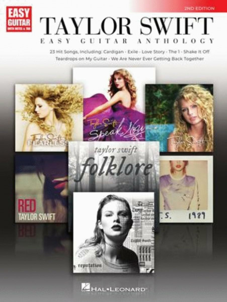 Taylor Swift Easy Guitar Anthology für Anfänger | 23 Country Pop Hits für Gitarre mit Tabulatur | Songbook für Akustik und E-Gitarre Spieler | ... (Easy Guitar With Notes & Tab, Band 9)