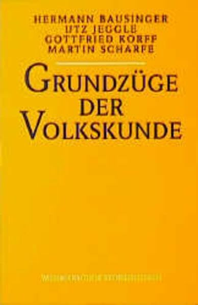 Grundzüge der Volkskunde: Vorw. v. Kaspar Maase.