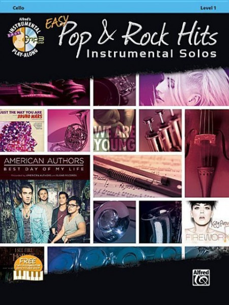 Easy Pop & Rock Hits Instrumental Solos for Strings: Cello, Book & CD