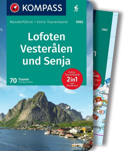 KOMPASS Wanderführer Lofoten, Vesterålen und Senja, 70 Touren mit Extra-Tourenkarte: GPS-Daten zum Download