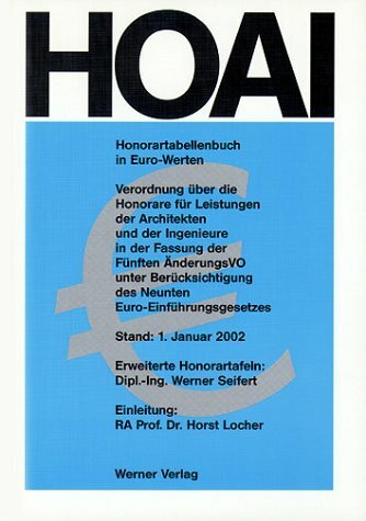 HOAI Honorartabellenbuch in Euro-Werten