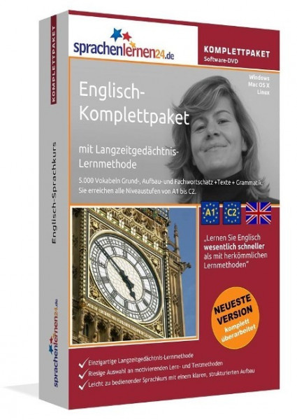 Sprachenlernen24.de Englisch-Komplettpaket (Sprachkurs)