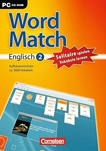 WordMatch - Englisch: Teil 2: Aufbauwortschatz - CD-ROM: Solitaire spielen, Vokabeln lernen. 3000 Vokabeln. Für Windows 98SE oder höher/XP