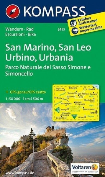 San Marino - San Leo - Urbino - Urbania 1 : 50 000