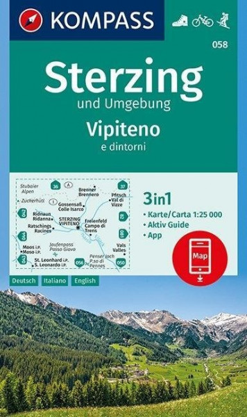 Sterzing und Umgebung, Vipteno e dintorni 1:25 000